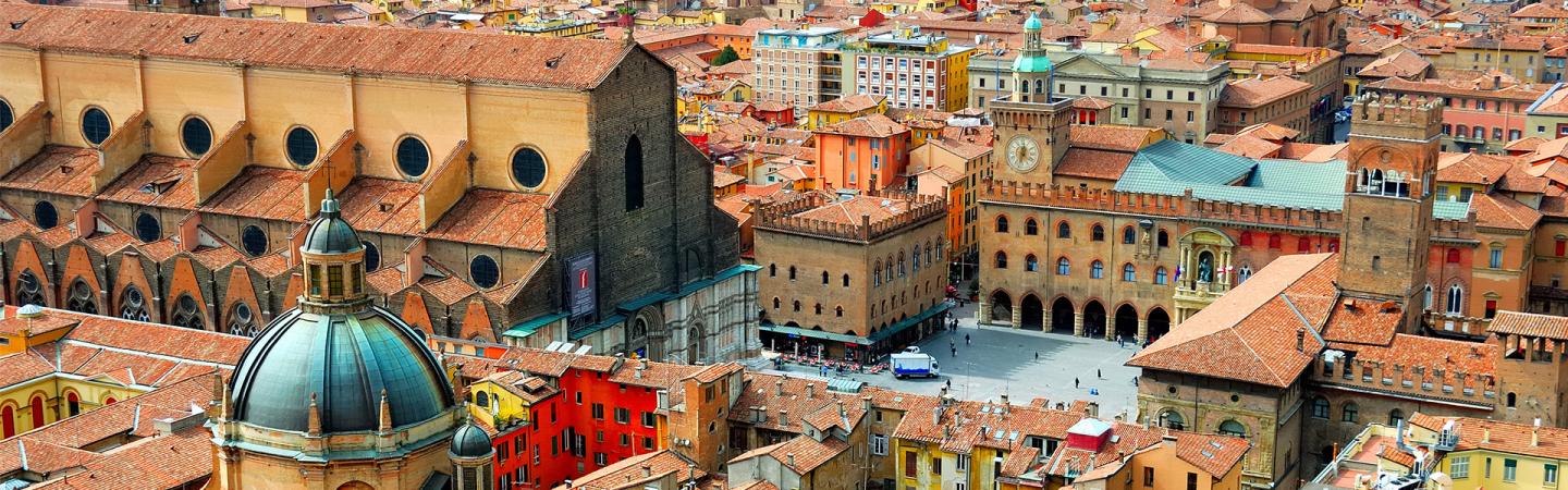 aerial view of Bologna