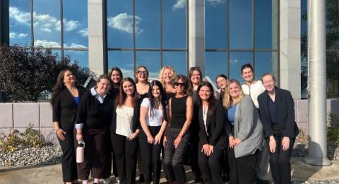 Justice Studies MA Students with Judge Nudeau