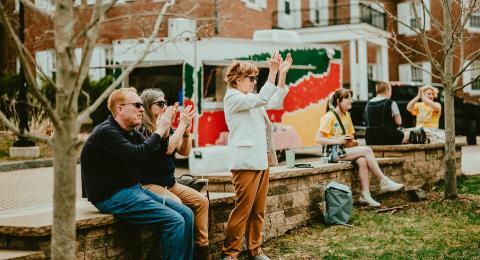 Poetry festival outdoors
