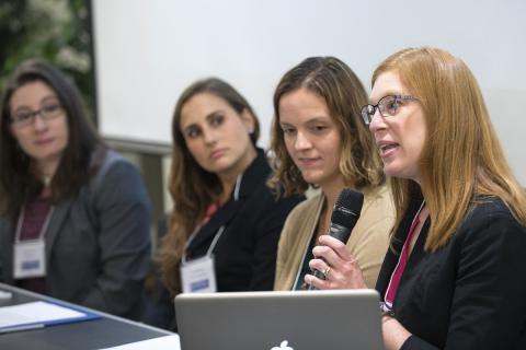 panelist speaking at the UNH School-University Dialogue