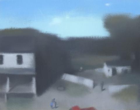Craig Hood, Eagles nest, 2020, Oil on panel, 22" x 28"