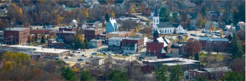 Ariel picture of a New Hampshire town