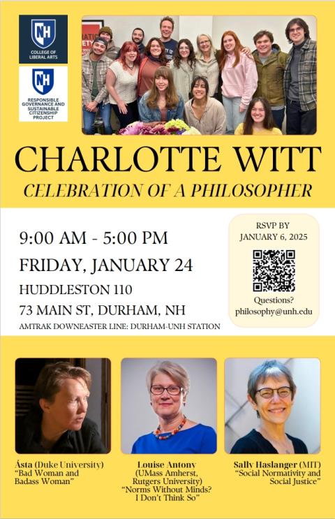 Flyer with details of upcoming Charlotte Witt Conference on January 24, 2025