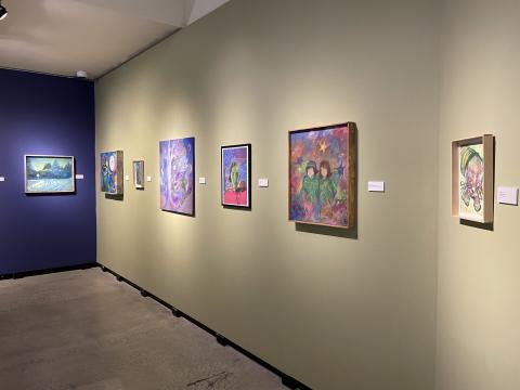 View of BFA 2025 exhibition at the UNH Gallery of Art