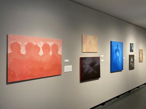 View of BFA 2025 exhibition at the UNH Gallery of Art