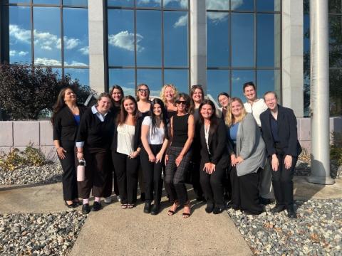 Justice Studies MA Students with Judge Nudeau