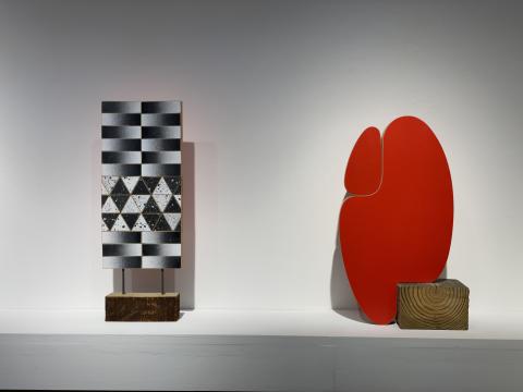 View of Praxis of Happenstance exhibition at the UNH Gallery of Art