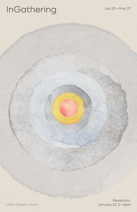 Poster for InGathering exhibition at the UNH Gallery of Art