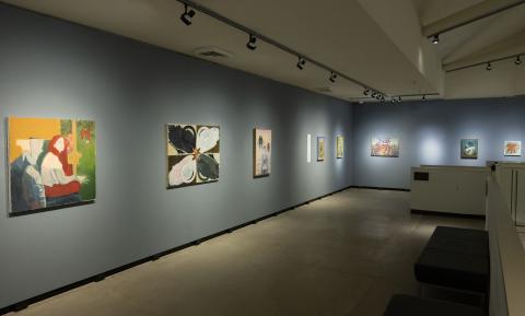 Interior of InGathering exhibition held at the Gallery of Art, UNH
