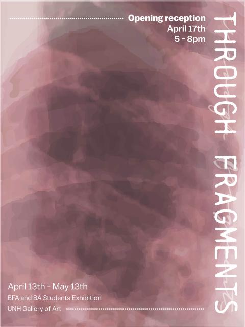 2026 BFA & BA Student Exhibition Poster_UNH Gallery of Art