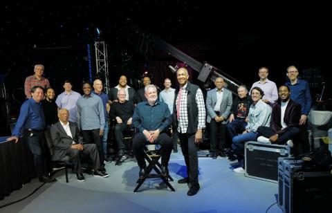 Promotional image for The Clayton-Hamilton Jazz Orchestra