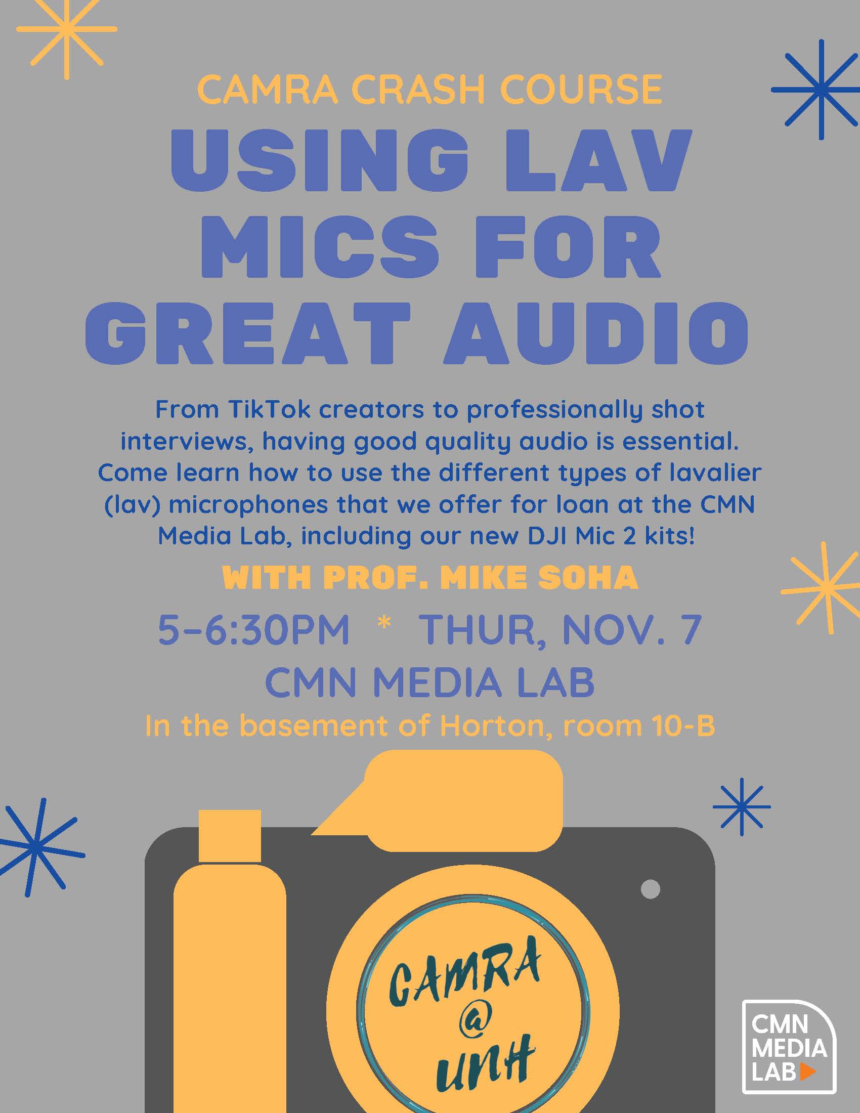 CAMRA Crash Course - Using LAV Mics for Great Audio